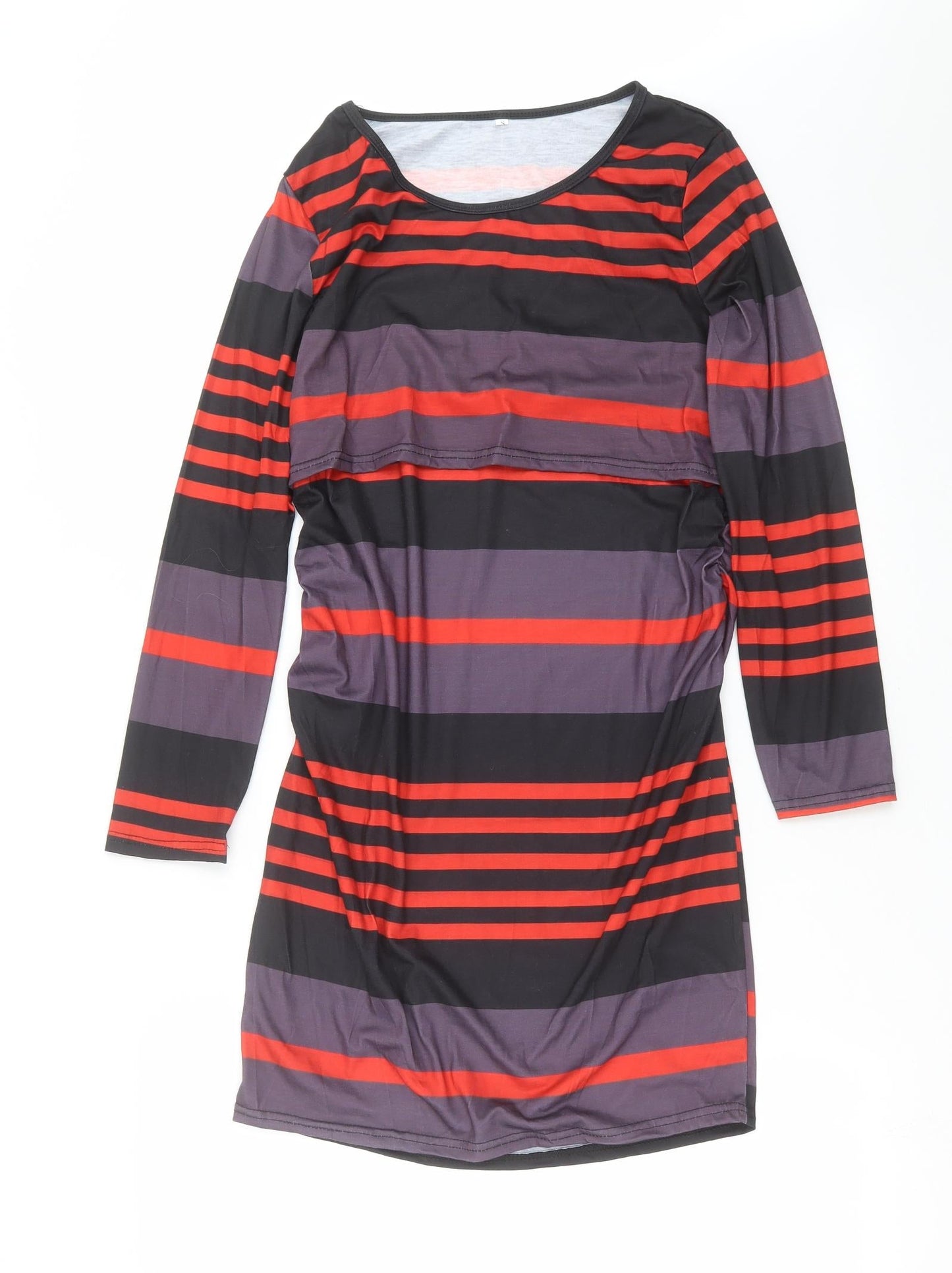 Preworn Womens Black Striped  Shift  Size S
