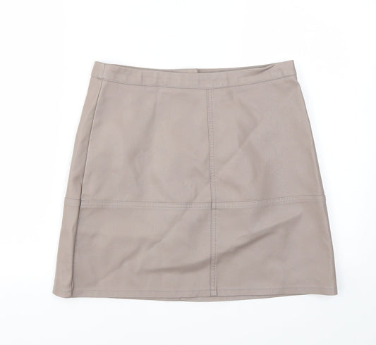 New Look Womens Brown   A-Line Skirt Size 10