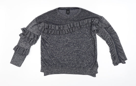 River Island Womens Grey   Henley Jumper Size 6