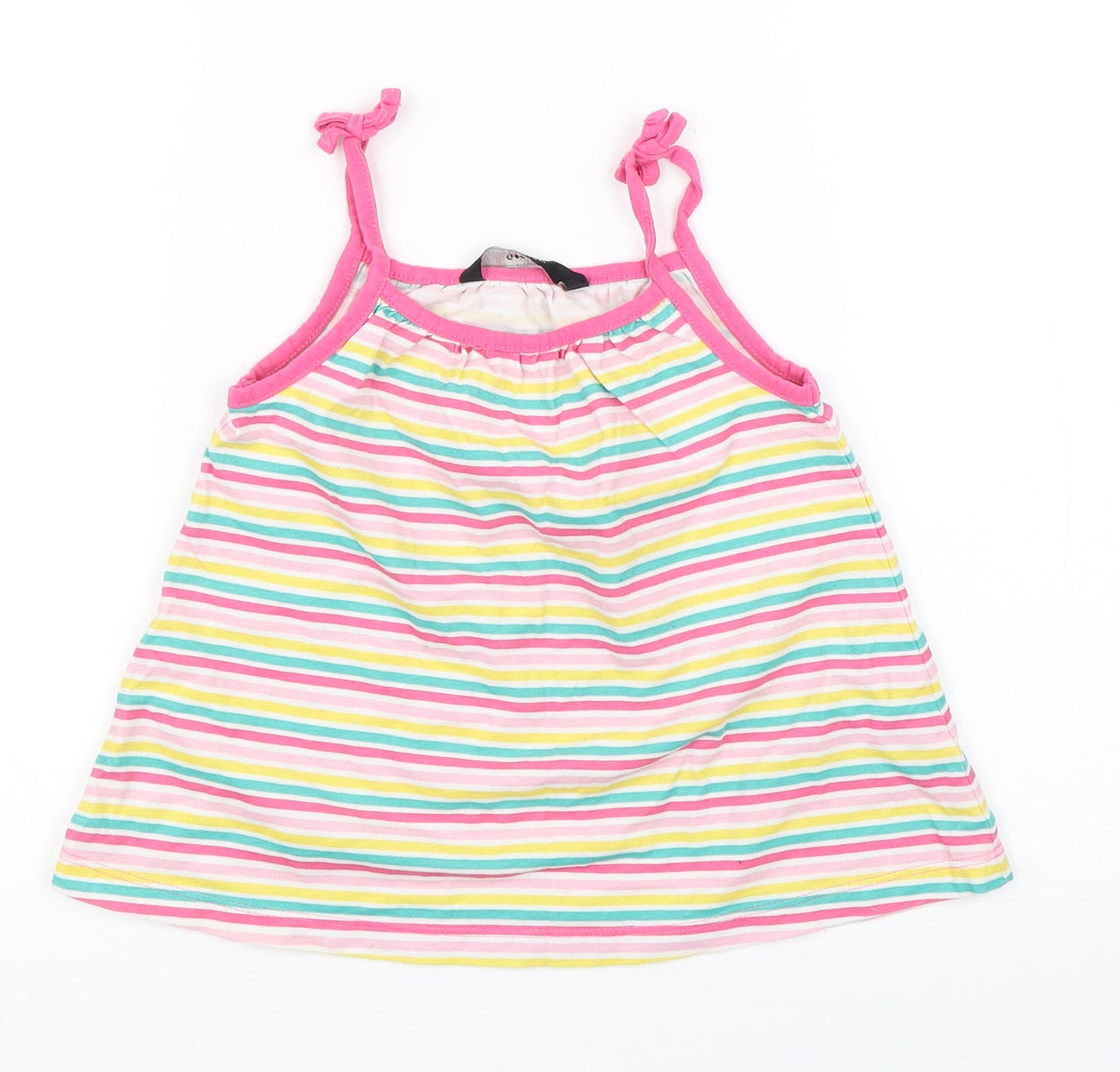 George Girls Multicoloured Striped  Basic Tank Size 3-4 Years