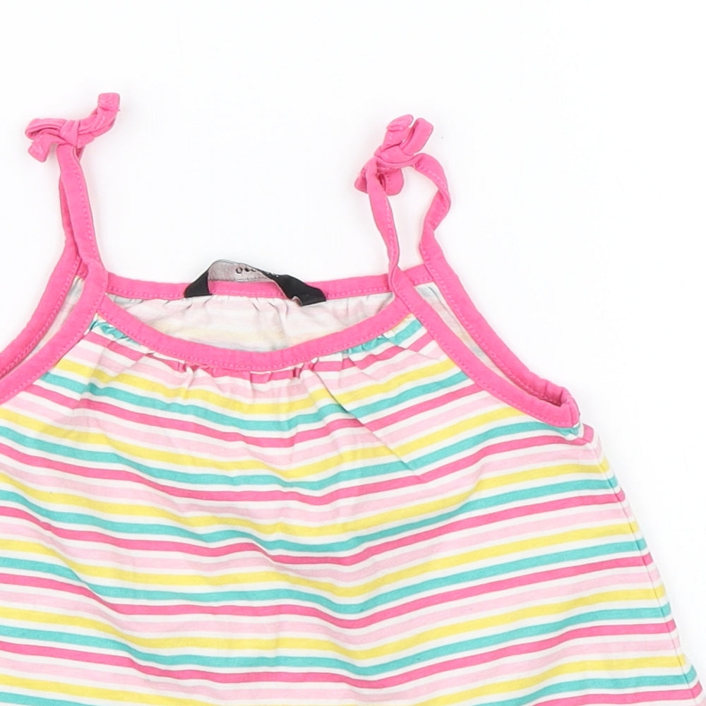 George Girls Multicoloured Striped  Basic Tank Size 3-4 Years