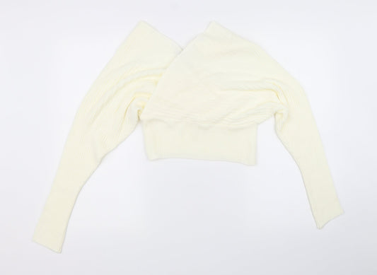PRETTYLITTLETHING Womens White   Pullover Jumper Size S