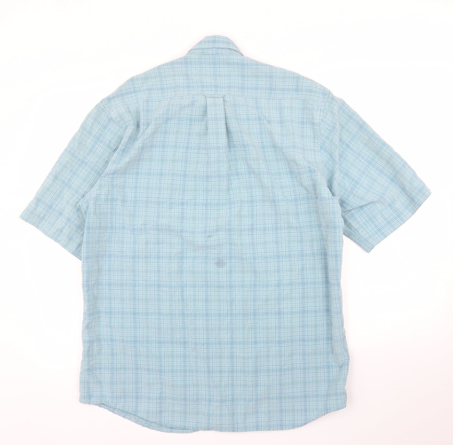 M&S Mens Green Check   Button-Up Size M