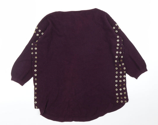 Warehouse Womens Purple   Pullover Jumper Size 6