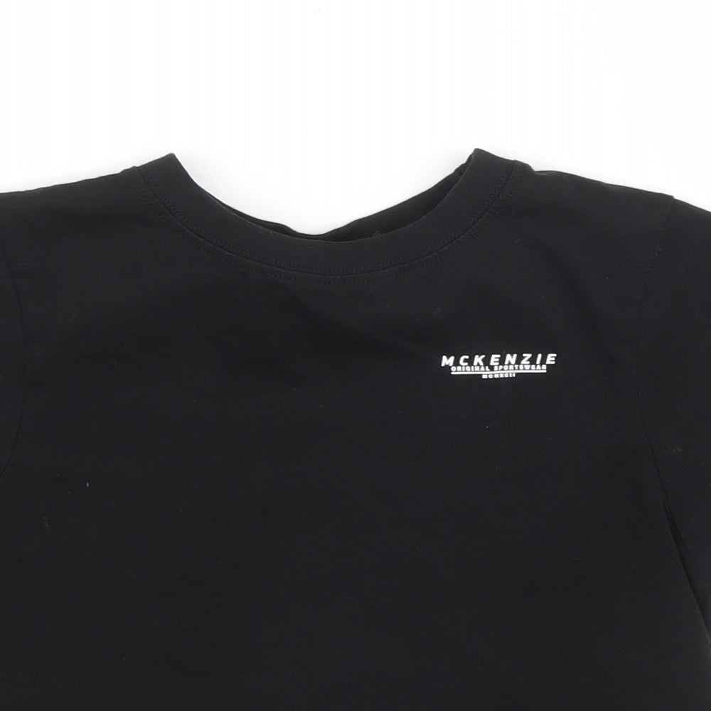 Mackenzie Boys Black   Basic T-Shirt Size 7 Years