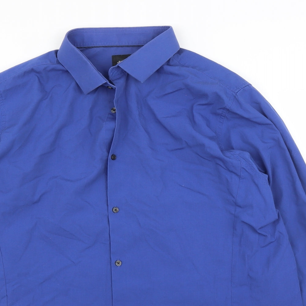 Burton Mens Blue    Button-Up Size XL