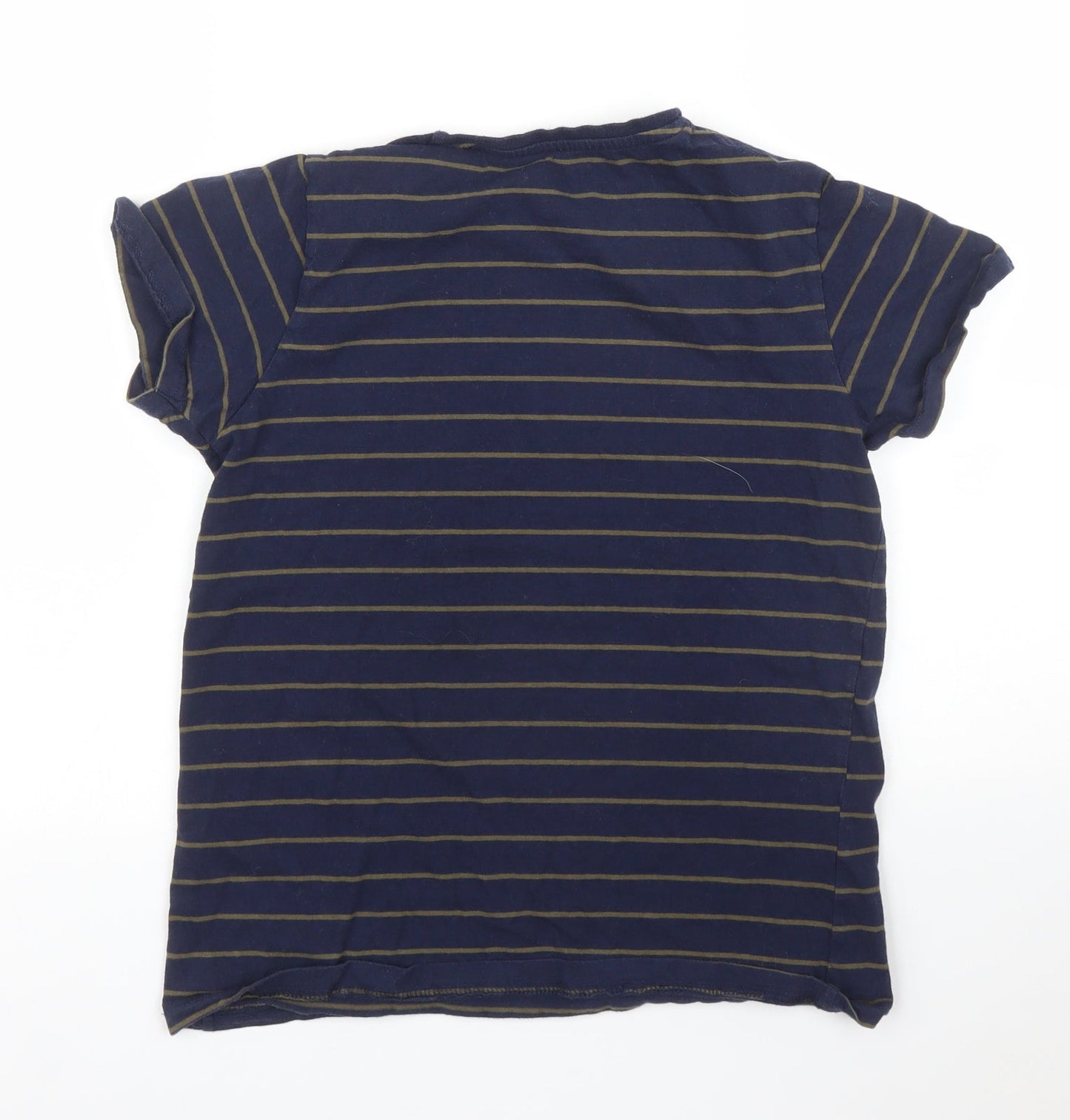 Primark Boys Blue Striped  Basic T-Shirt Size 12 Years