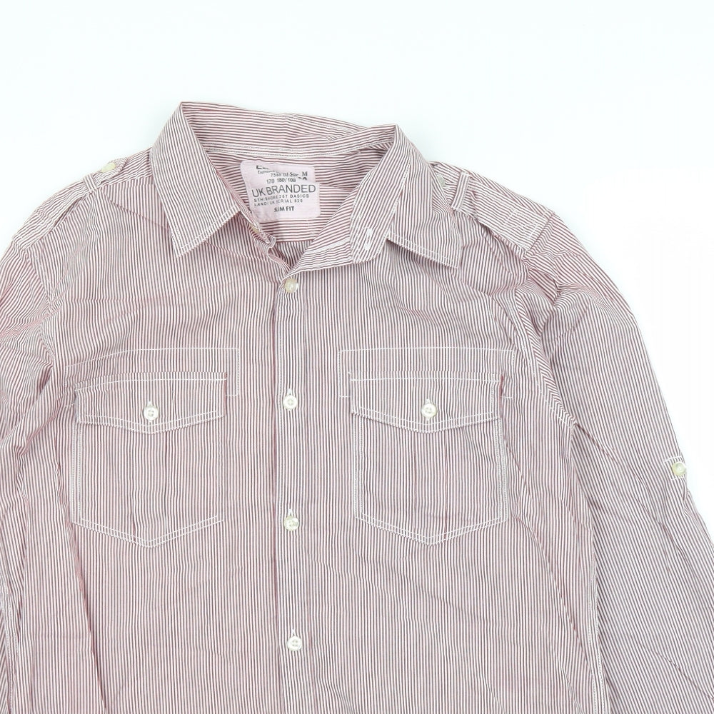 NEXT Mens Purple Striped   Button-Up Size M