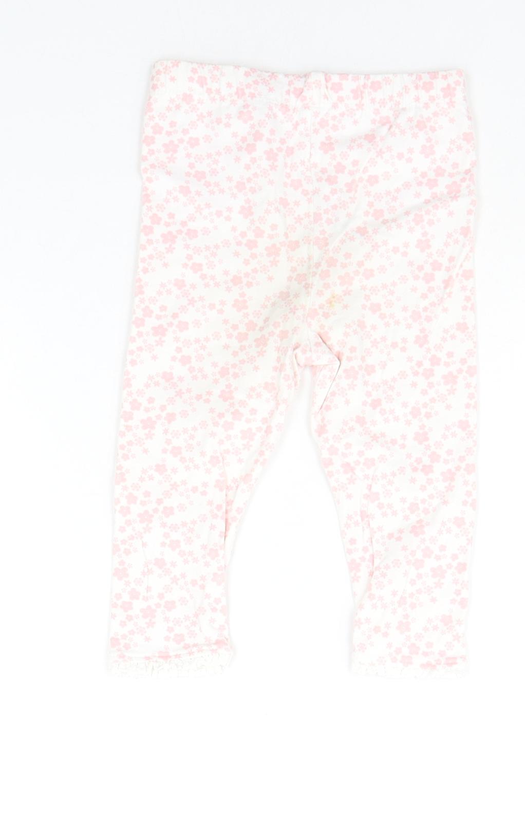 George Baby White Flecked  Jogger Trousers Size 9-12 Months