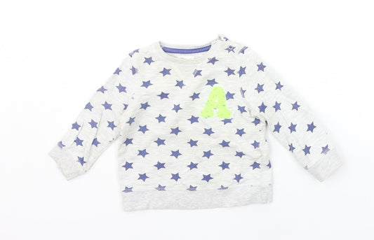 pep&CO Baby Grey Geometric  Pullover Jumper Size 18-24 Months