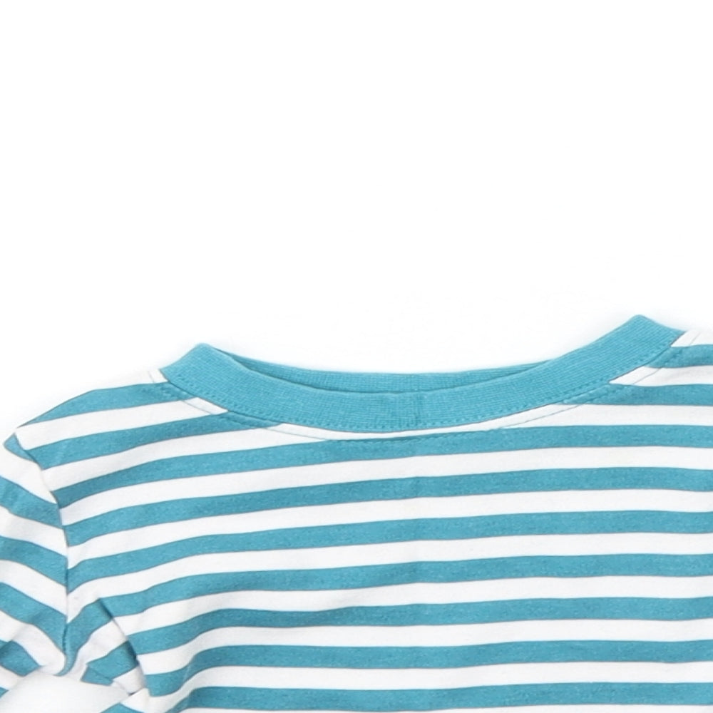 George Baby Blue Striped  Basic T-Shirt Size 3-6 Months