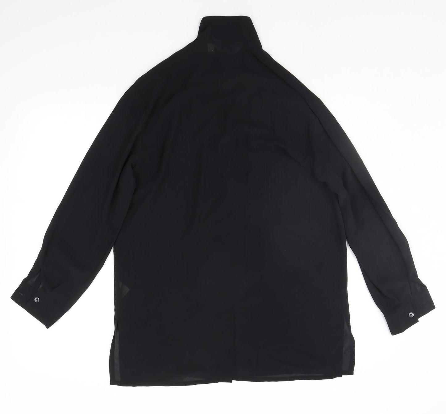NEXT Womens Black   Basic Button-Up Size 8