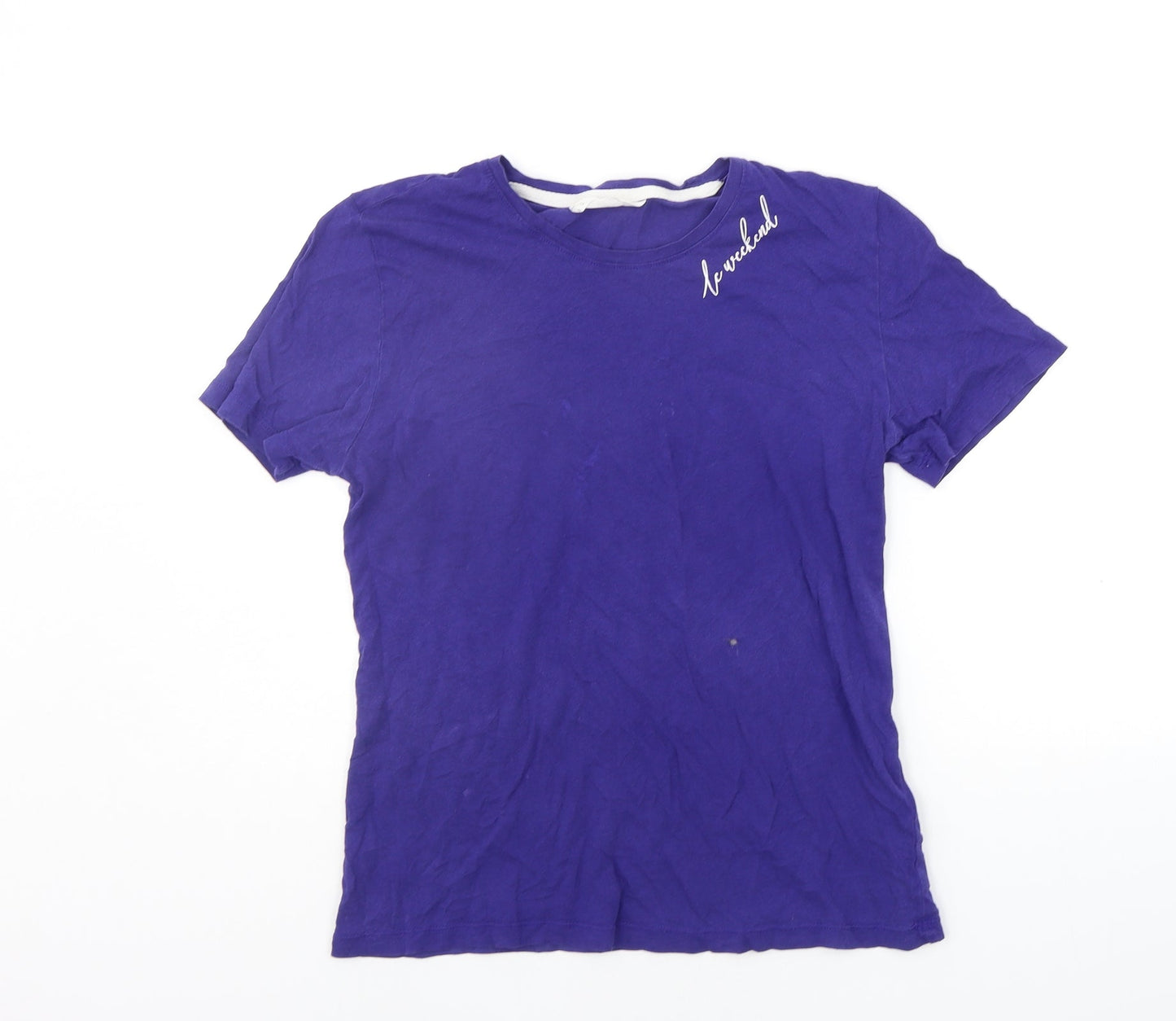 Marks and Spencer Womens Purple   Basic T-Shirt Size 8