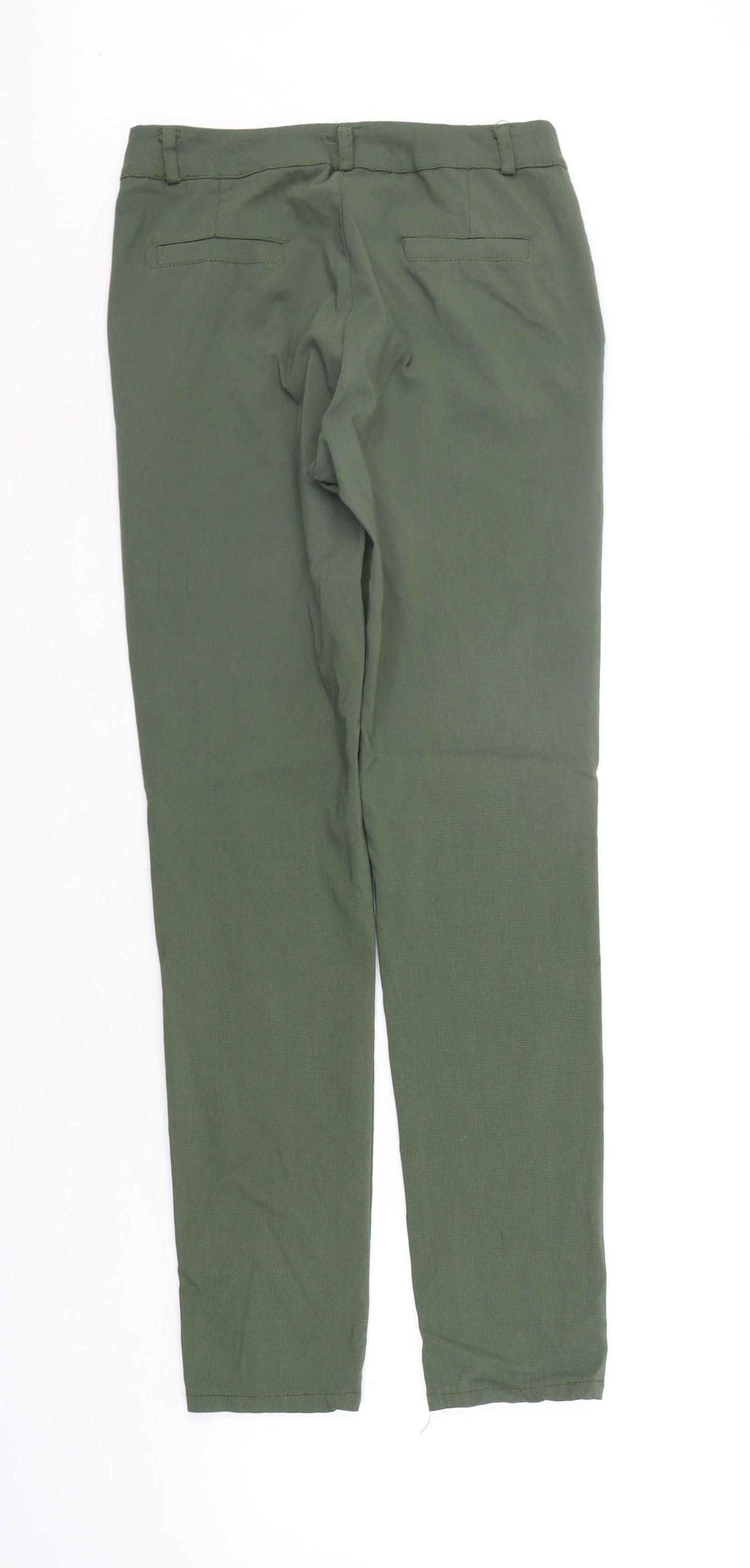 Preworn Womens Green Houndstooth  Trousers  Size L L28 in