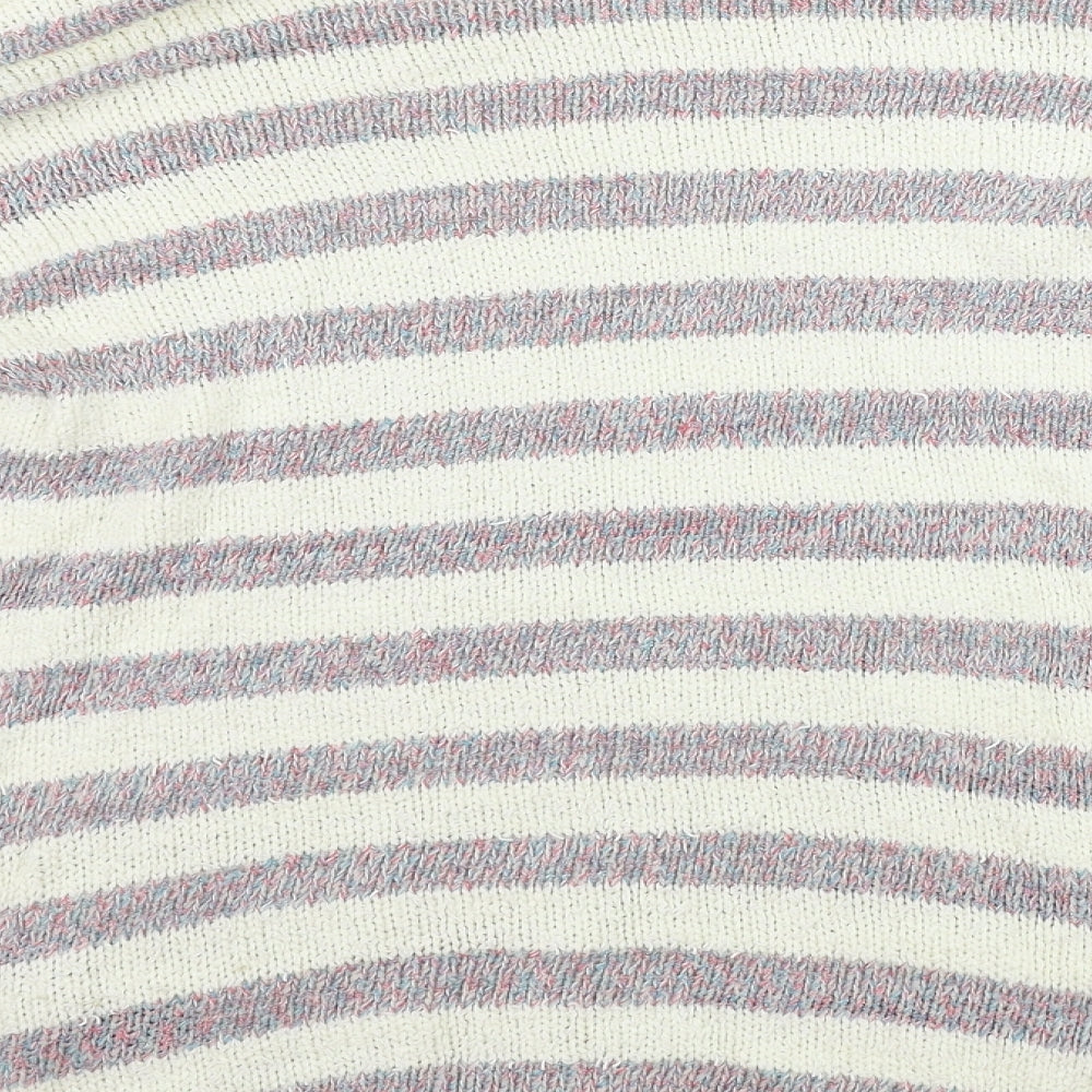 Marks and Spencer  Womens Beige Striped  Pullover Jumper Size 12