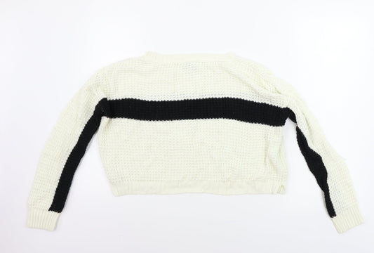 Topshop  Womens Ivory   Pullover Jumper Size 8