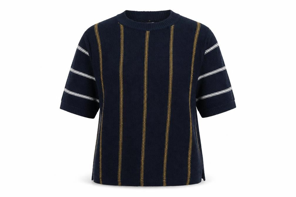 Marks and Spencer  Womens Blue Striped  Pullover Jumper Size 16