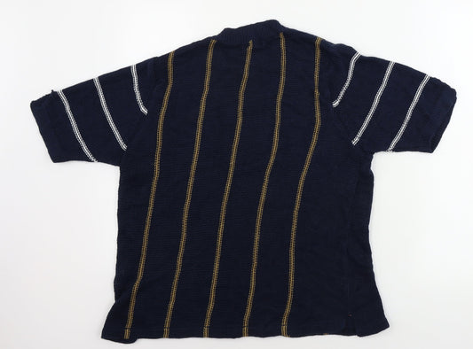 Marks and Spencer  Womens Blue Striped  Pullover Jumper Size 16