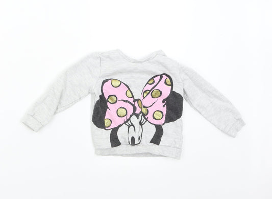 Disney Baby Girls Grey   Sweatpants Trousers  - Minnie Mouse