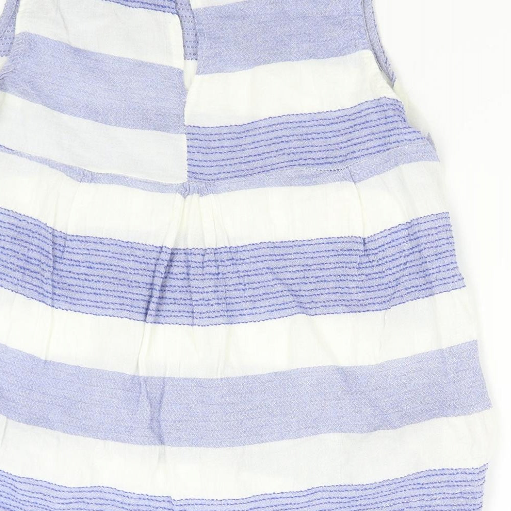 Preworn Womens Blue Striped  Camisole Blouse Size M