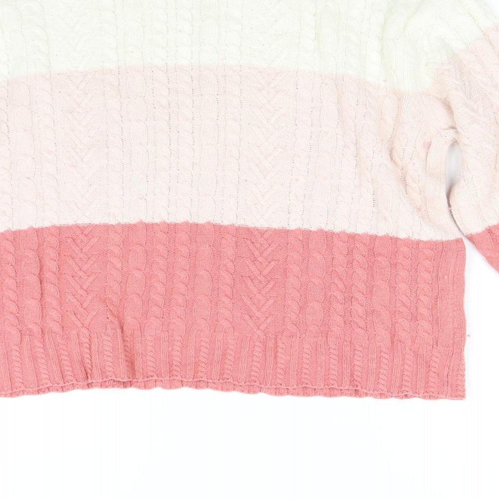 M&S Womens Multicoloured  Knit Pullover Jumper Size M