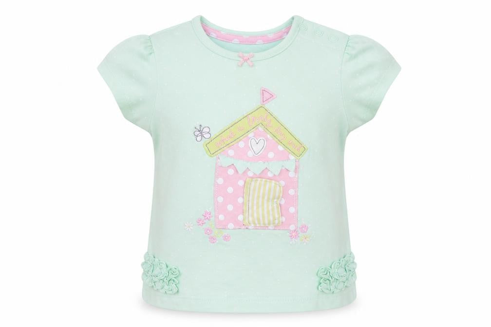 George Baby Green   Basic T-Shirt Size 9-12 Months  - Beach Hut