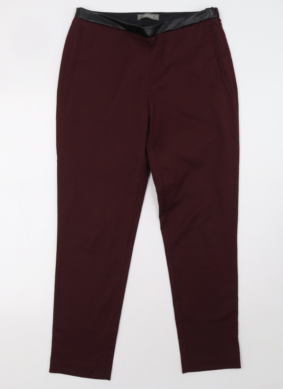 Oasis Womens Red   Trousers  Size 10 L28 in