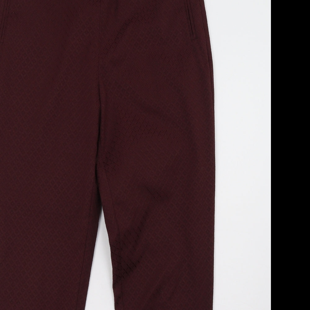 Oasis Womens Red   Trousers  Size 10 L28 in