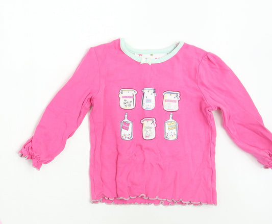 Mothercare Girls Pink   Basic T-Shirt Size 2 Years