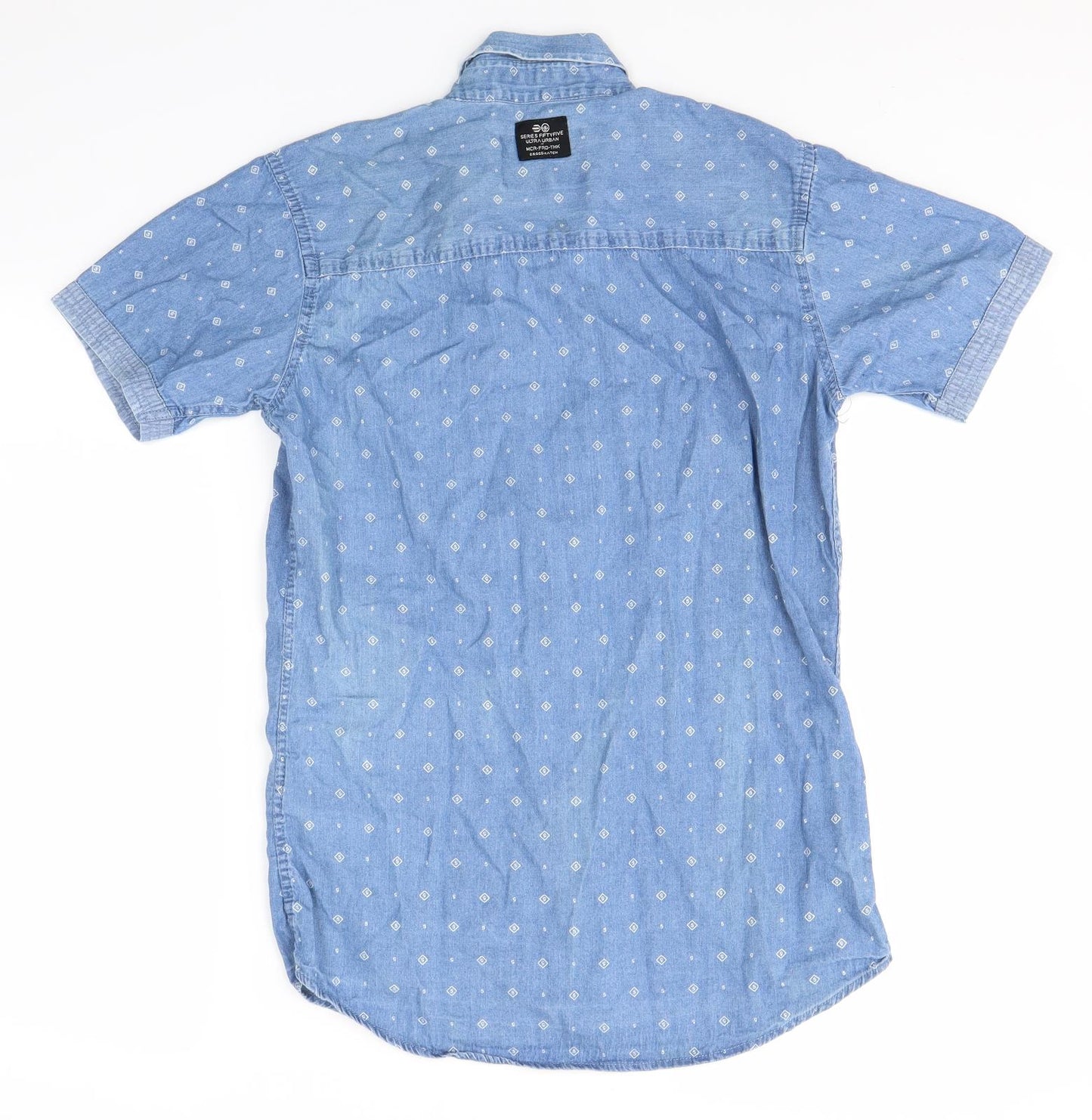 SER55 Mens Blue    Button-Up Size XS