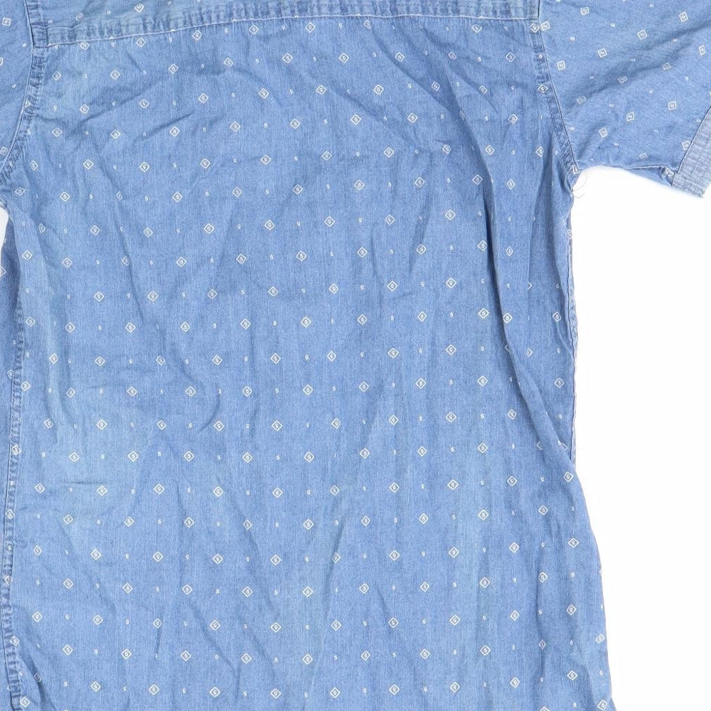 SER55 Mens Blue    Button-Up Size XS