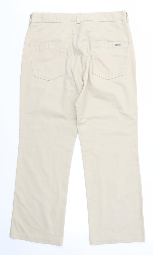 Tech Womens Beige   Bootcut Jeans Size 34 in L29 in - Short
