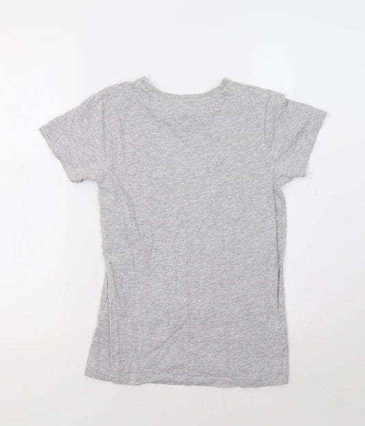 Matalan Girls Grey   Basic T-Shirt Size 10 Years  - Play