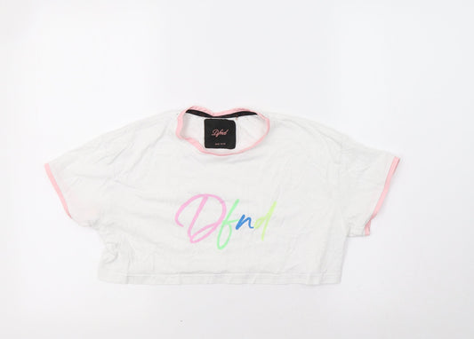 Dfnd Girls White   Cropped Polo Size 11-12 Years