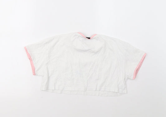 Dfnd Girls White   Cropped Polo Size 11-12 Years