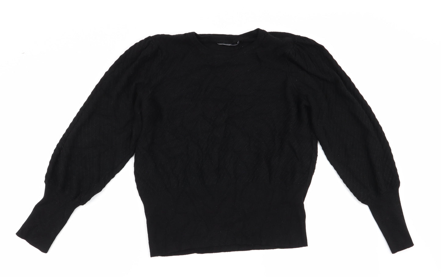 Marks and Spencer Womens Black Striped  Pullover Jumper Size 18