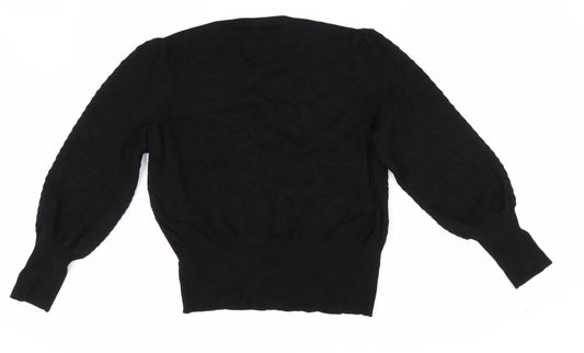 Marks and Spencer Womens Black Striped  Pullover Jumper Size 18