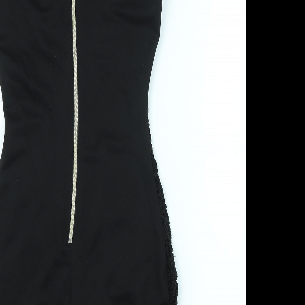 Agenda Womens Black Floral  Pencil Dress  Size 8
