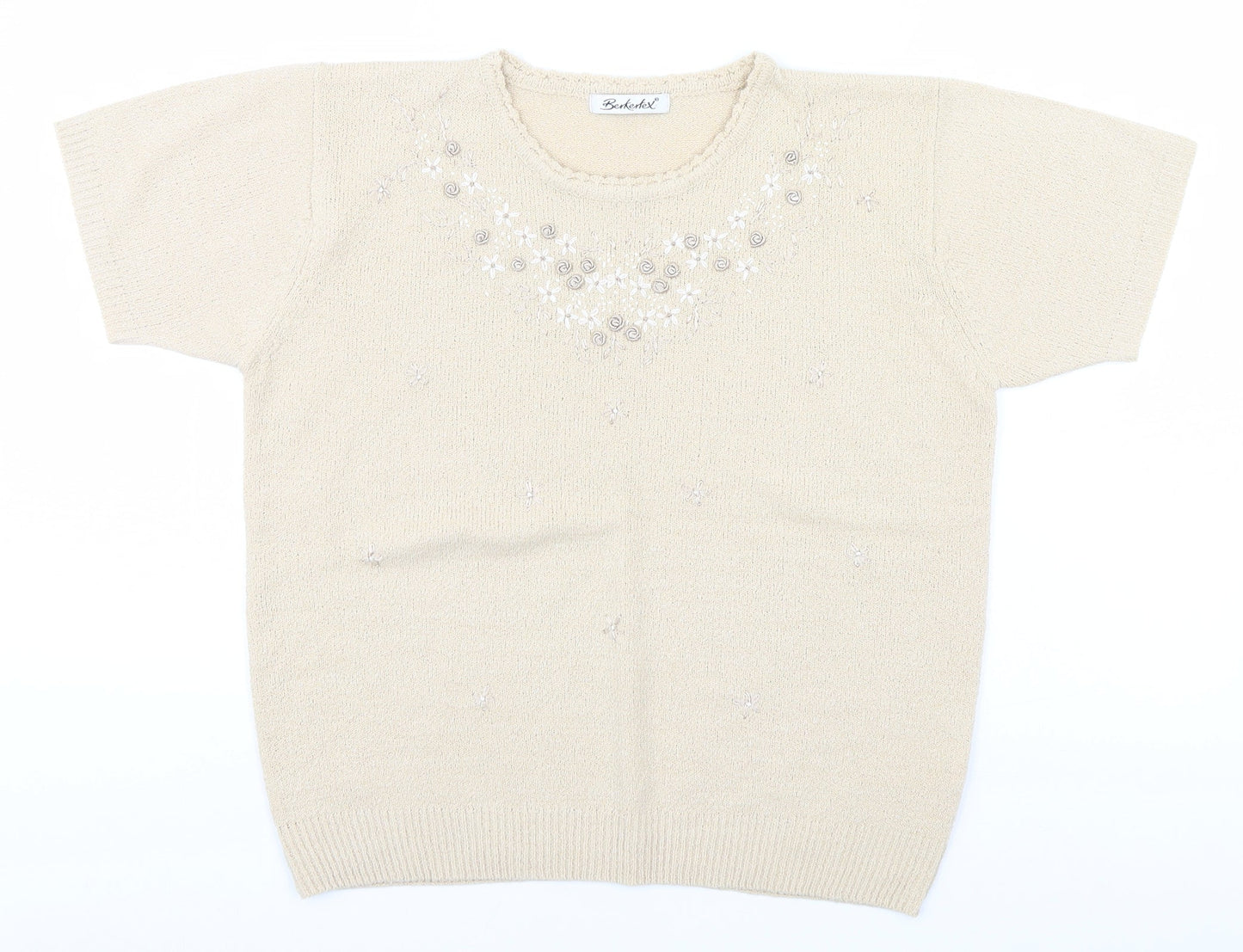 Berkertex Womens Beige   Pullover Jumper Size 10