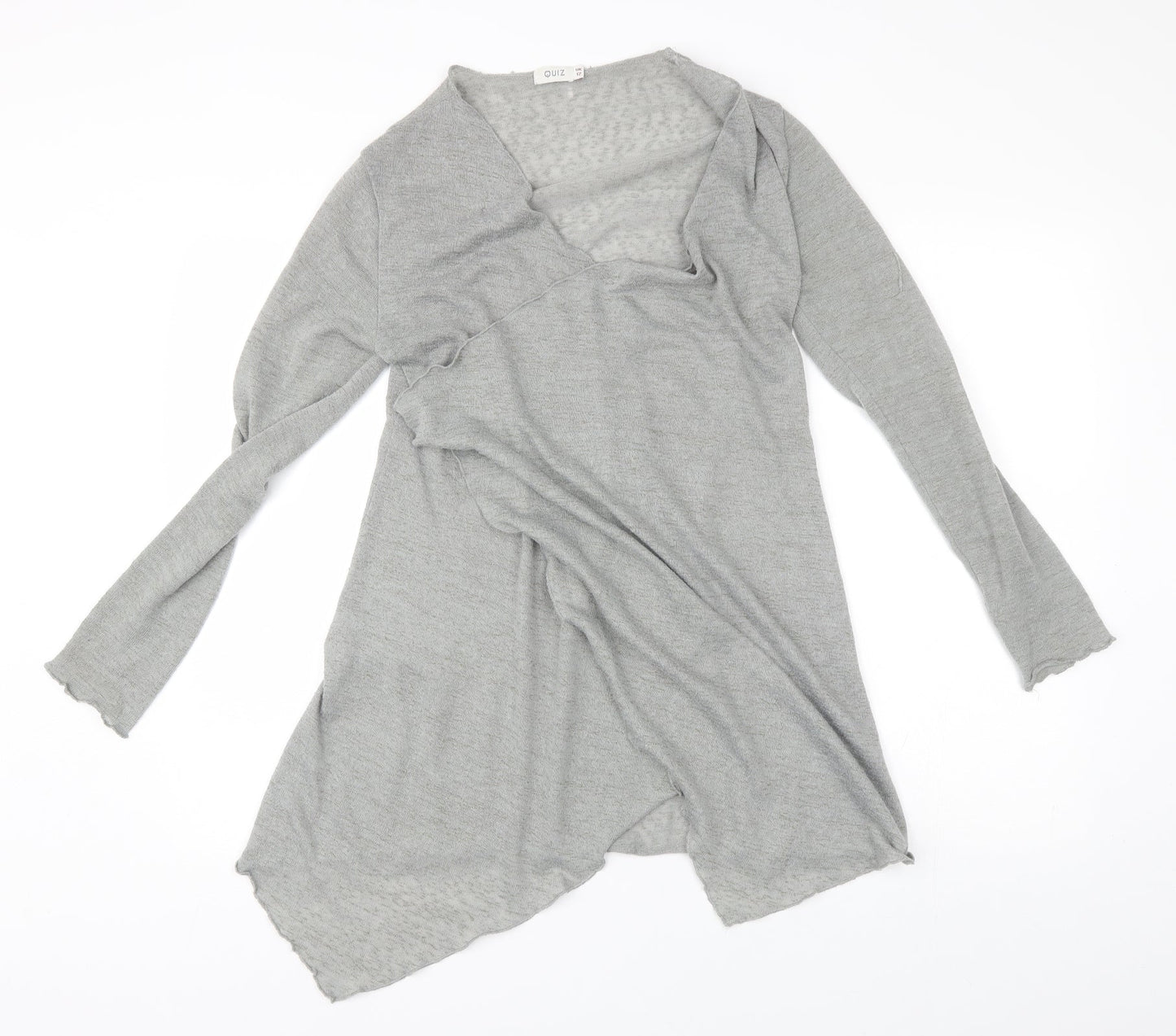 Quiz Womens Grey   Wrap Jumper Size 12