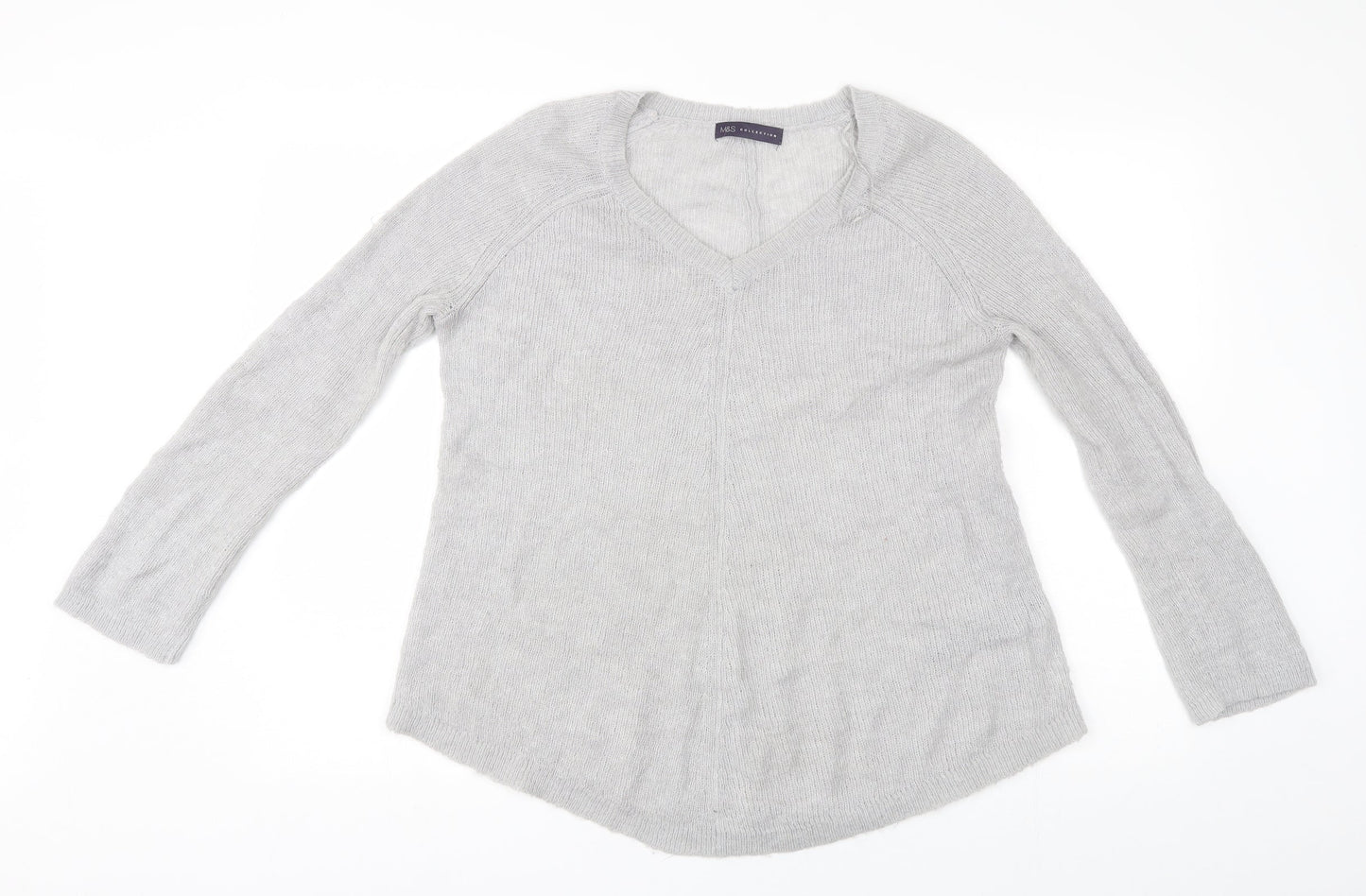 M&S Womens Grey   Pullover Jumper Size 12