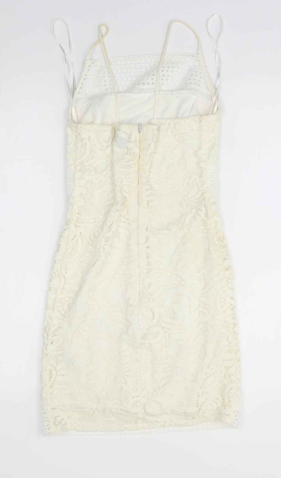 Topshop Womens Ivory   Pencil Dress  Size 6
