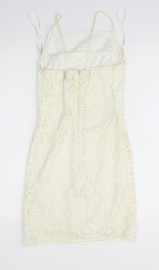 Topshop Womens Ivory   Pencil Dress  Size 6