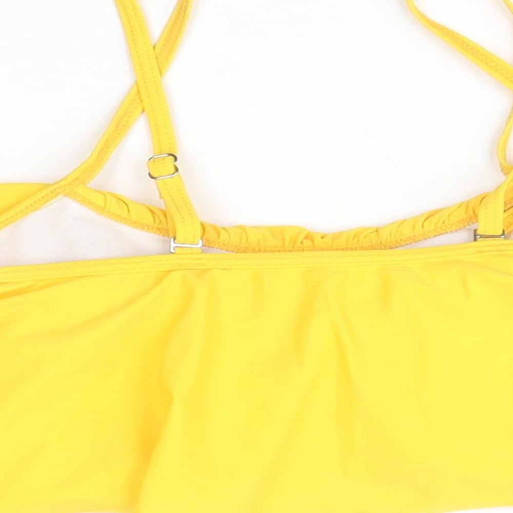 Preworn Womens Yellow   Cropped Blouse Size S