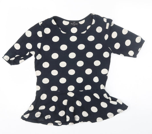NEXT Womens Blue Polka Dot  Basic Blouse Size 10