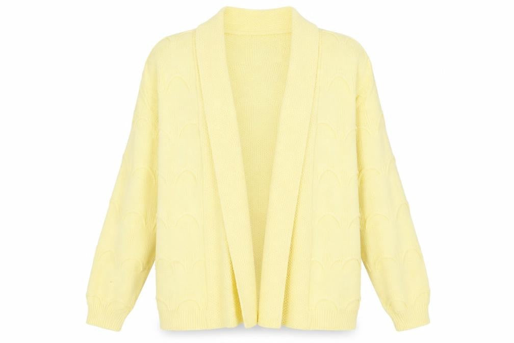 lady ice Womens Yellow   Cardigan Jumper Size L