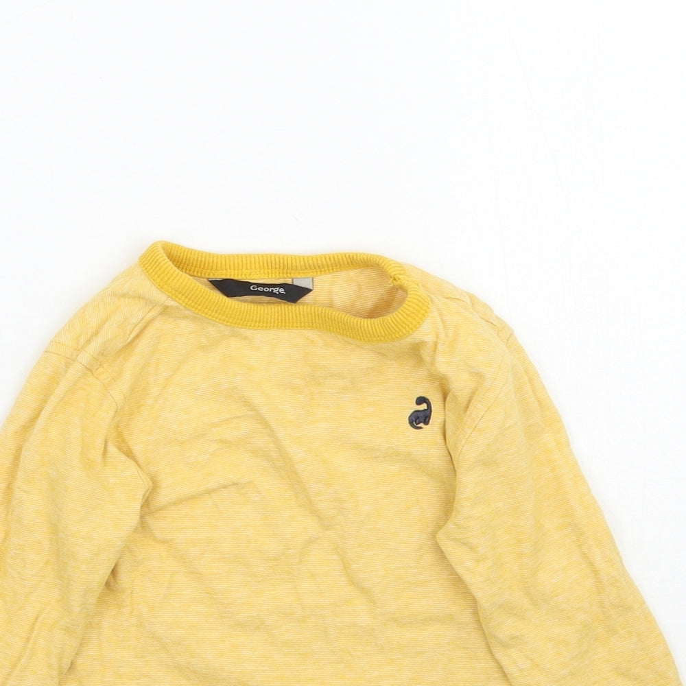 George Boys Yellow   Basic T-Shirt Size 2-3 Years