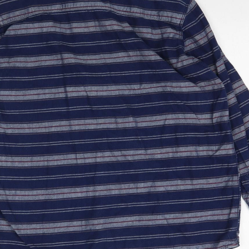 Topshop Womens Blue Striped  Pullover Sweatshirt Size 8