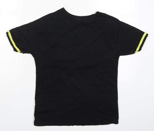 George Girls Black   Basic T-Shirt Size 9-10 Years  - Team Tiana