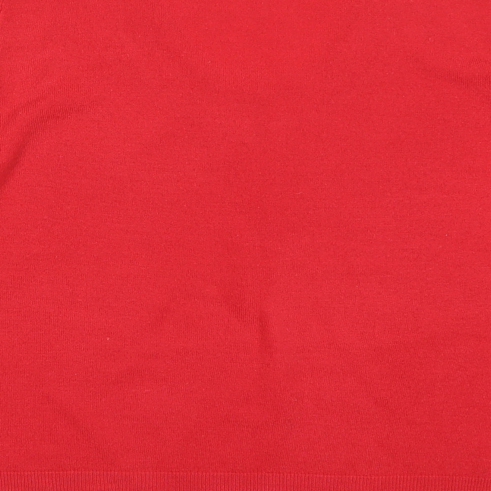 M&Co Womens Red  Knit Pullover Jumper Size XL